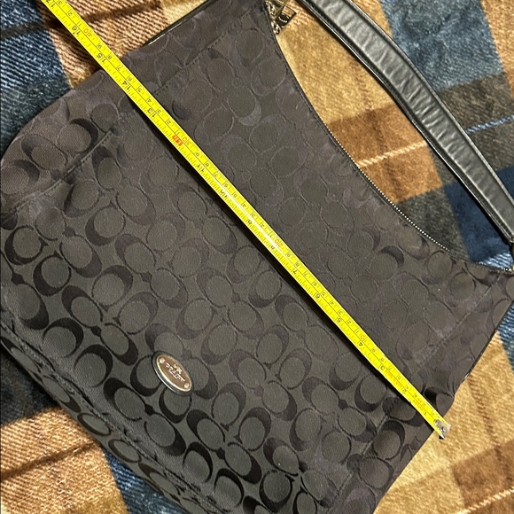 Coach Black Hobo Bag with Signature Pattern - Picture 7 of 10
